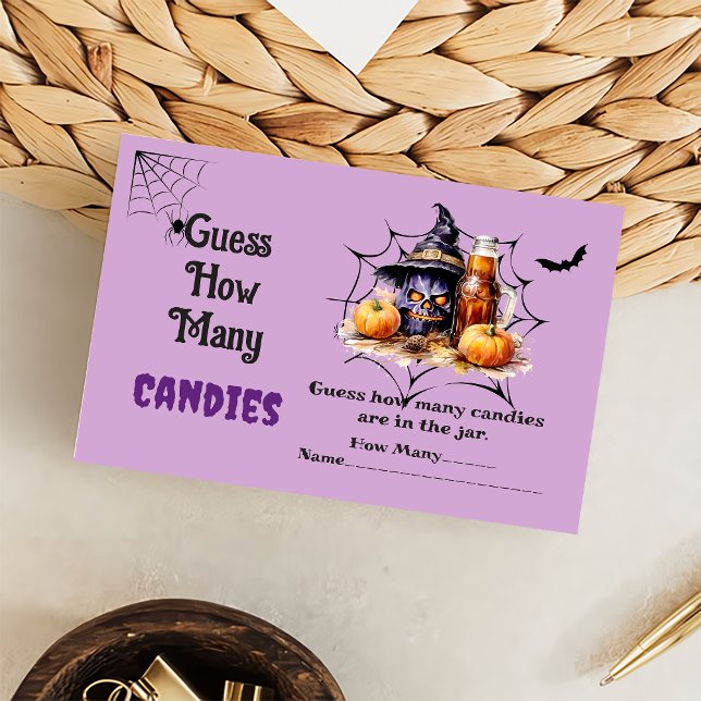 Ghost Halloween Guess How Many Candies Game Enclosure Card (Creator Uploaded)
