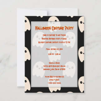 Ghost Halloween Invitation