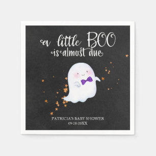 Ghost Halloween Little Boo Boy Baby Shower Napkin