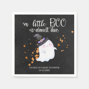 Ghost Halloween Little Boo Girl Baby Shower Napkin