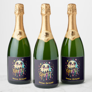 Ghost Halloween - Mummy Mayhem Sparkling Wine Label