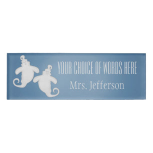 Ghost Halloween Name Tag