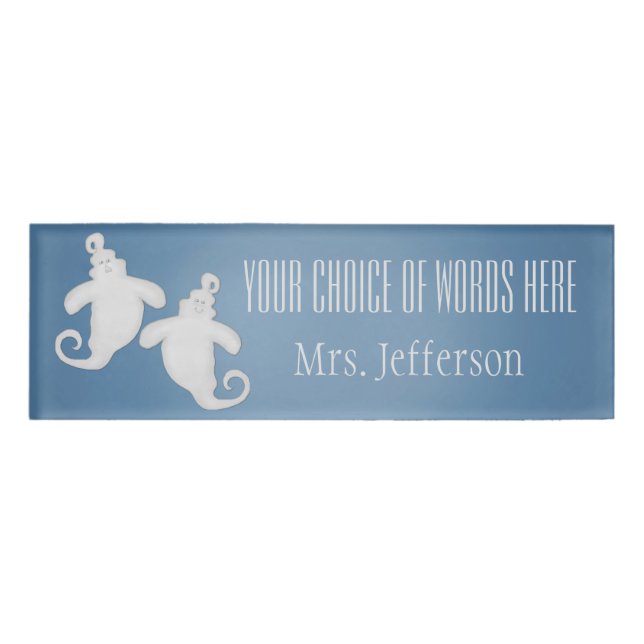 Ghost Halloween Name Tag (Front)