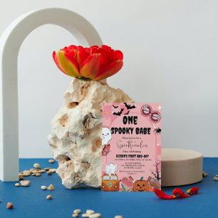 Ghost Halloween one spooky babe Groovy Birthday