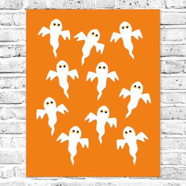 Ghost Halloween Orange Poster (Creator Uploaded)