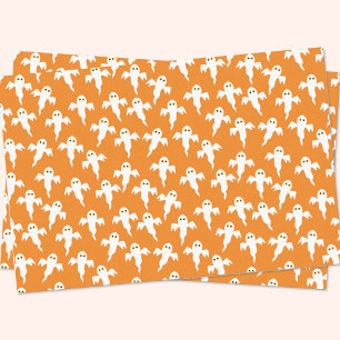 Ghost Halloween Orange Tissue Paper