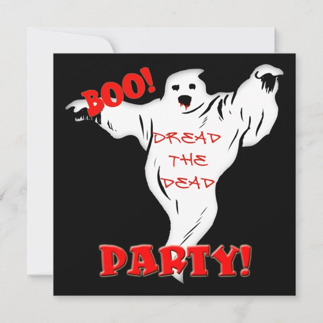 Ghost Halloween Party Invitation (Front)