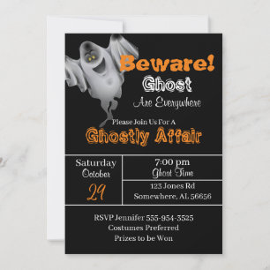 Ghost Halloween Party Invitation