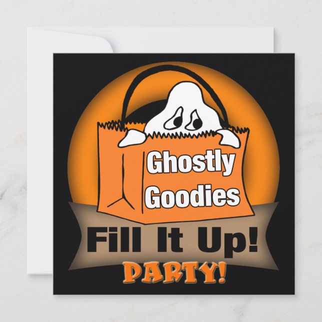 Ghost Halloween Party Invitation (Front)