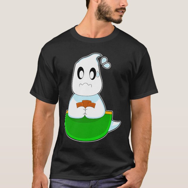 Ghost Halloween Poker T-Shirt (Front)