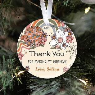 Ghost Halloween Retro Groovy Birthday Classic Round Sticker