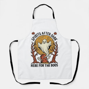 Ghost Halloween Shirt Vintage Engraving Spooky Par Apron