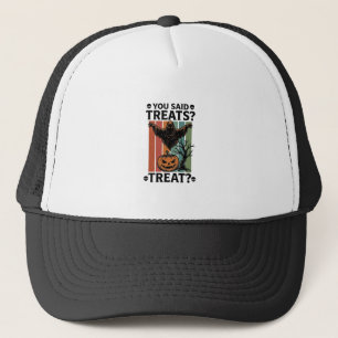 Ghost Halloween Shirt with Spooky Treat Pun and Pu Trucker Hat