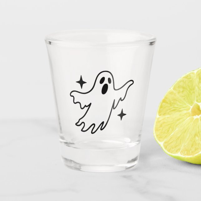 Ghost Halloween Shot Glass (Front)