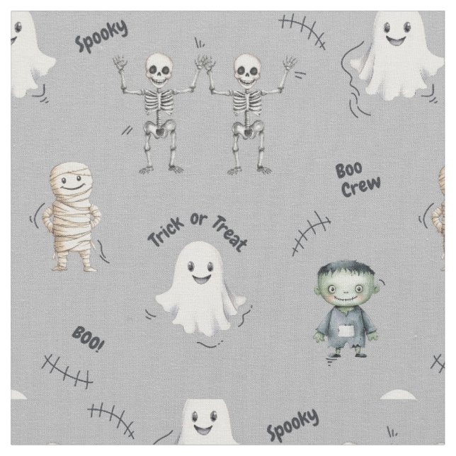 Ghost Halloween spooky nursery  Fabric (Close Up)