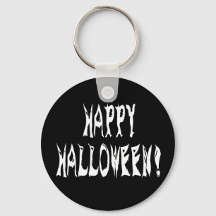 Ghost Halloween Text Key Ring