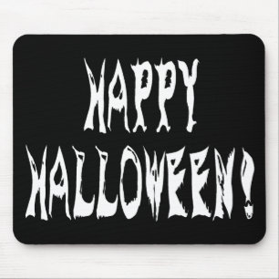 Ghost Halloween Text Mouse Mat