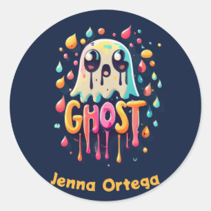 Ghost Halloween - Vampire Vibes Classic Round Sticker
