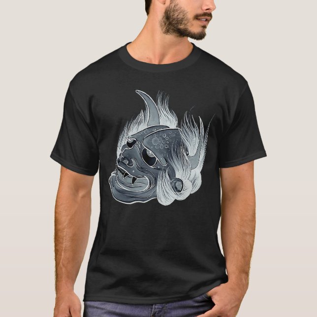 Ghost Hannya Mask Tattoo T-Shirt (Front)