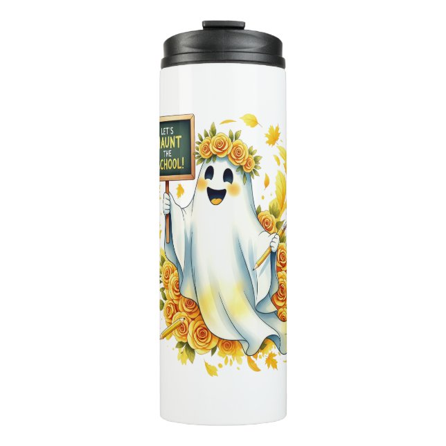 Ghost Haunt School Halloween Thermal Tumbler (Front)