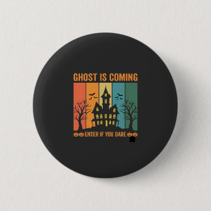 Ghost Haunted House Halloween Vector Design 6 Cm Round Badge