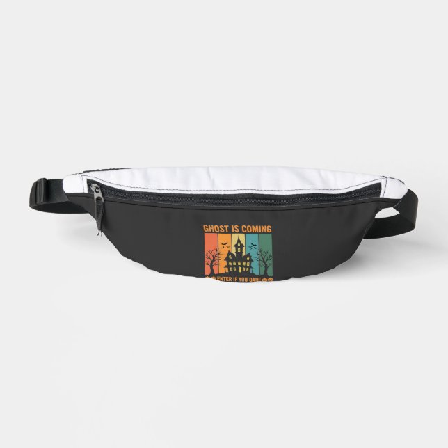 Ghost Haunted House Halloween Vector Design Bum Bags (Front)