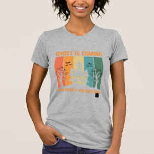 Ghost Haunted House Halloween Vector Design T-Shirt