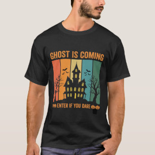 Ghost Haunted House Halloween Vector Design T-Shirt