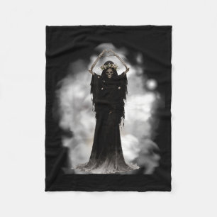 Ghost heart hands mothers day floral skull flowers fleece blanket