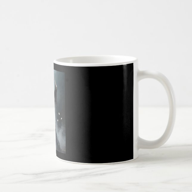Ghost heart hands scary skeleton mothers day coffee mug (Right)