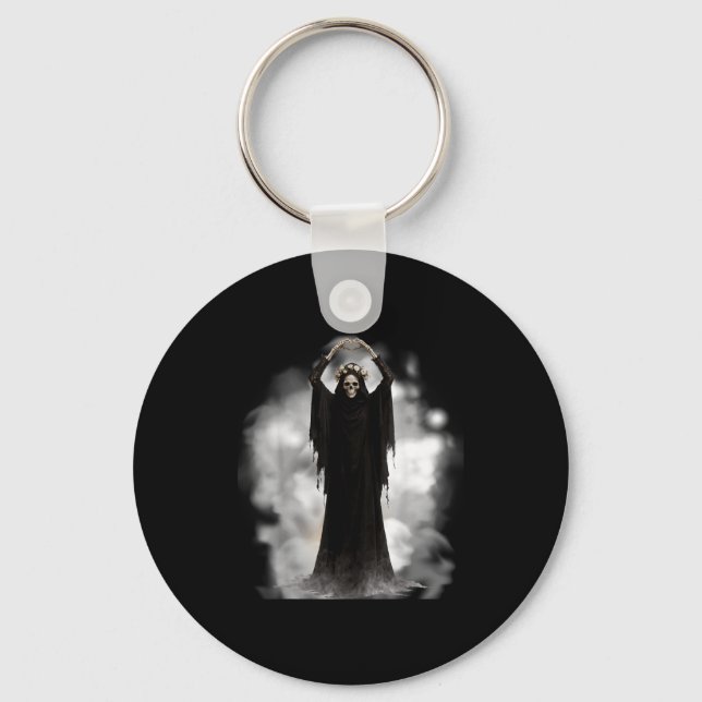 Ghost heart hands scary skeleton mothers day key ring (Front)