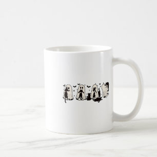Ghost Holding Black Cat Funny Halloween Cat Lovers Coffee Mug