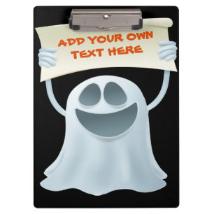 Ghost holding text clipboard