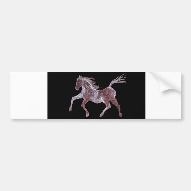 Ghost Horse Dancing Bumper Sticker (Front)