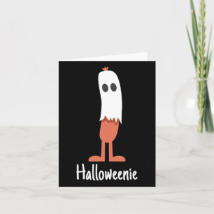 Ghost Hot Dog Halloweenie Costume Fun Food Hallowe Card