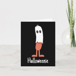 Ghost Hot Dog Halloweenie Costume Fun Food Hallowe Card