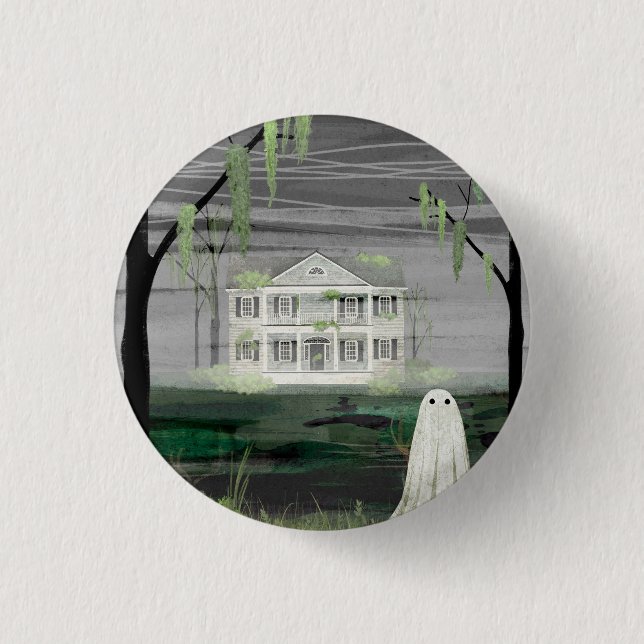 Ghost House 3 Cm Round Badge (Front)
