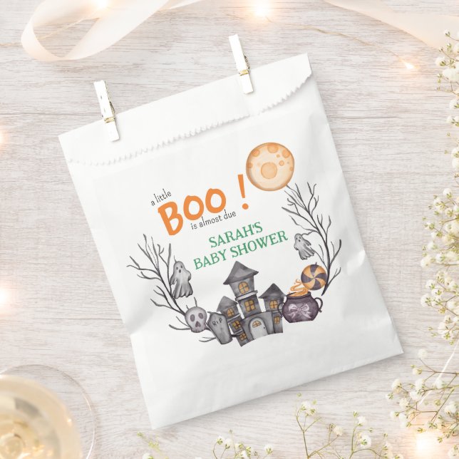 Ghost House Halloween Baby Shower Fall Theme  Favour Bags (Clipped)