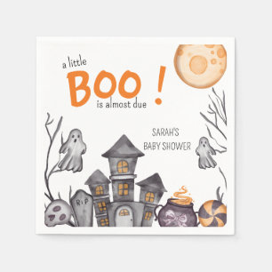 Ghost House Halloween Baby Shower Fall Theme Napkin