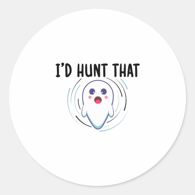 Ghost Hunter Classic Round Sticker (Front)