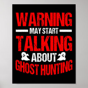 Ghost Hunter Evp Hunting Halloween Paranormal Spir Poster