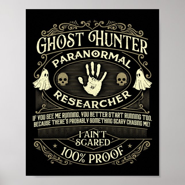 Ghost Hunter - Ghost Hunting Halloween Paranormal  Poster (Front)