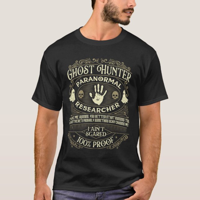 Ghost Hunter - Ghost Hunting Halloween Paranormal T-Shirt (Front)