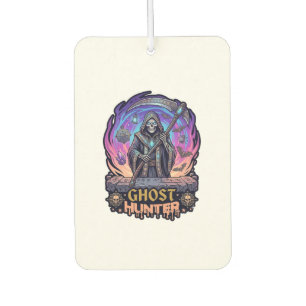 Ghost Hunter Grim Reaper Skeleton Scythe Purple Fl Car Air Freshener