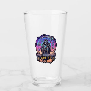 Ghost Hunter Grim Reaper Skeleton Scythe Purple Fl Glass