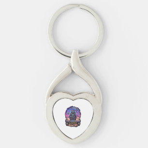 Ghost Hunter Grim Reaper Skeleton Scythe Purple Fl Key Ring