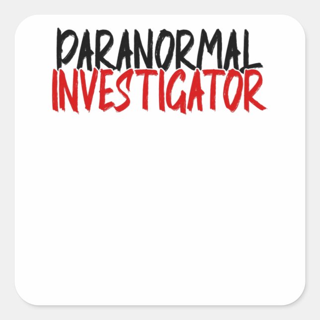 Ghost Hunter House Paranormal Halloween Square Sticker (Front)