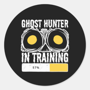Ghost Hunter In Training Halloween Ghost Hunting Classic Round Sticker
