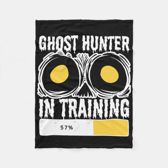 Ghost Hunter In Training Halloween Ghost Hunting  Fleece Blanket (Front)