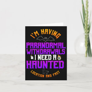 Ghost Hunter Paranormal Hunting Halloween Spirit H Card
